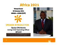 Le Directeur des opérations par intérim d'Africa50 évoquera la reprise de l'Afrique après la COVID-19 à Africa House 2021 