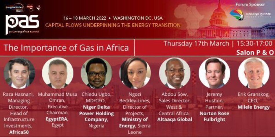 Raza Hasnani moderates the "Importance of Gas in Africa" panel at Power Africa Summit