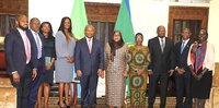Tanzania's President Samia Suluhu Hassan discusses priority infrastructure projects with Africa50 CEO 