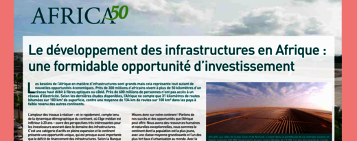 Financial Afrik – Le développement des infrastructures en Afrique : une formidable opportunité d'investissement