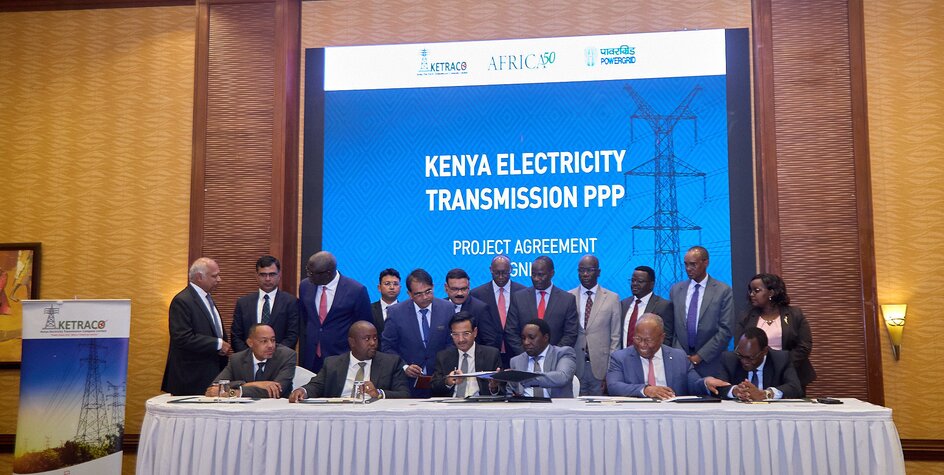 KETRACO signs landmark Public-Private Partnership with Africa50 and Powergrid Corporation of India to deliver USD311 Million Power Transmission Project