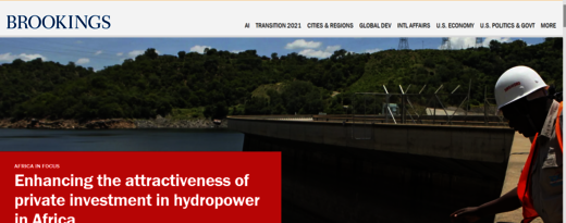 Enhancing the attractiveness of private investment in hydropower in Africa