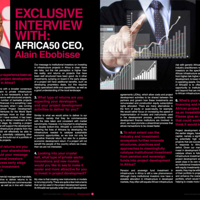 Projects Development Report from Africa investor (Ai): interview with Africa50 CEO, Alain Ebobisse
