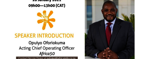 Africa50 Acting COO will discuss Africa's Post COVID-19 recovery at Africa House 2021
