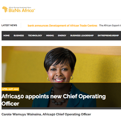 Biznis Africa: Africa50 appoints new Chief Operating Officer