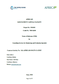 Terms of Reference - Monitoring and Evaluation Specialist