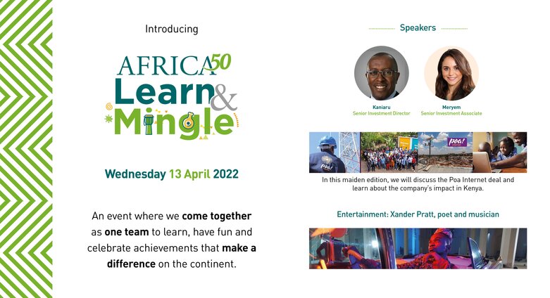 Learn & Mingle: Africa50 organizes Brown Bag session for staff