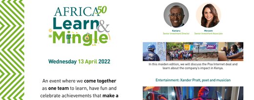 Learn & Mingle : Africa50 organise sa première réunion informelle pour son personnel