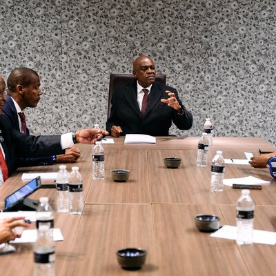 Botswana's President Dr. Mokgweetsi Masisi discusses priority infrastructure projects with Africa50