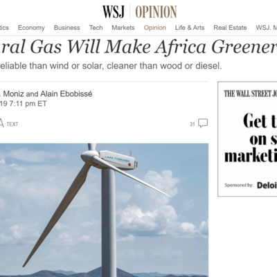 Wall Street Journal: Natural Gas Will Make Africa Greener