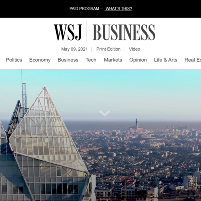 Le Directeur général d'Africa50 partage son point de vue dans un article du WSJ, "Casablanca : La porte de l'Afrique".