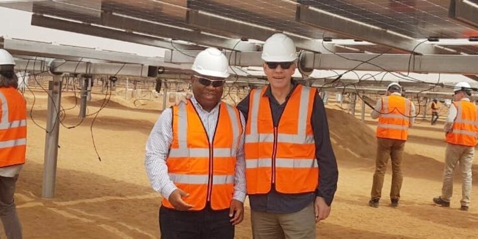 Alain Ebobissé at Benban Solar Plant